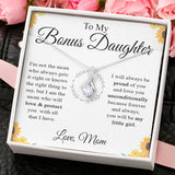 To My Daughter Necklace Gift - I am the mom who will love & protect you with all that i have Love Knot Necklace, Alluring Beauty, Sunflower Necklace Gift from Husband XL365B - TGV