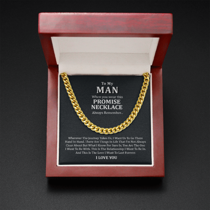 To My Man Necklace This Is The Love I Want To Last Forever Cuban Link Chain Necklace 340J - TGV