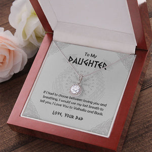 To My Shieldmaiden - Wife Girlfriend Necklace Gift - Viking Style Personalized Daugther Granddaughter Gift - I Love you to the Valhalla and back - Custom Love Knot, Eternal Hope, Alluring Beauty Necklace 052C - TGV