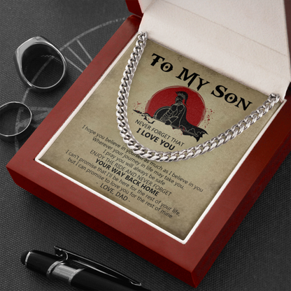 To My Son - I Can Promise To Love You For The Rest Of Mine - Cuban Link Chain Necklace - TGV