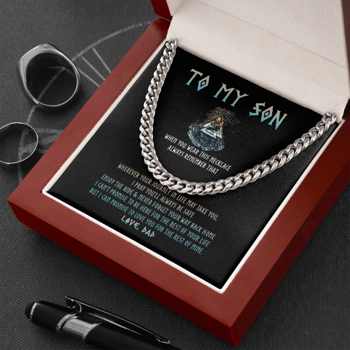 To My Son - I Pray You'll Always Be Safe - Cuban Link Chain Necklace - TGV