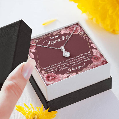 To My StepMother I am blessed to have you in my life Alluring Beauty Necklace XL045E - TGV