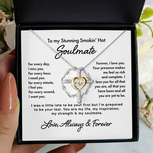 To My Wife Soulmate Girlfriend Necklace Gift - Forever I Love You - Custom Love Knot Necklace, Alluring Beauty, Valentine Gift 003F - TGV