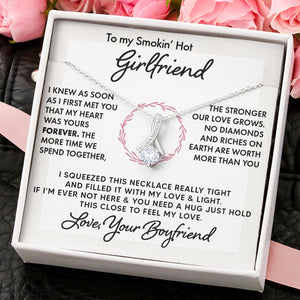 To My Wife Soulmate Girlfriend Necklace Gift I Promise You Will Never Have To Face Them Alone Love Knot Necklace, Alluring Beauty, Sunflower Necklace Gift 003B - TGV