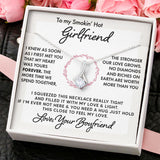 To My Wife Soulmate Girlfriend Necklace Gift I Promise You Will Never Have To Face Them Alone Love Knot Necklace, Alluring Beauty, Sunflower Necklace Gift 003B - TGV
