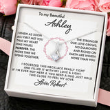 To My Wife Soulmate Girlfriend Necklace Gift - I knew as soon as I first met you that my heart was yours forever Love Knot Necklace, Alluring Beauty, Sunflower Necklace Gift 003A - TGV