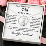 To My Wife Soulmate Girlfriend Necklace Gift - You got me and I got us - Custom Love Knot Necklace, Alluring Beauty, Sunflower Necklace Gift 003E - TGV