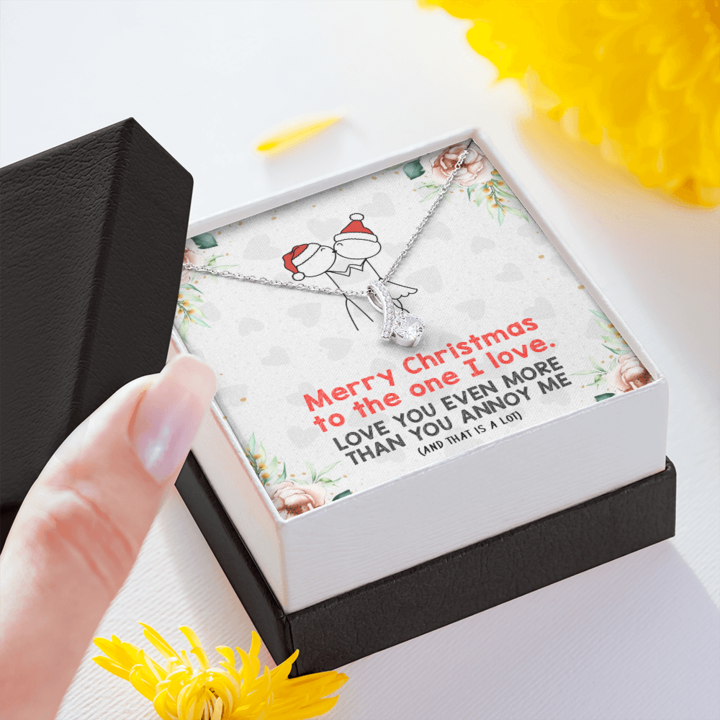 To My Wife, Soulmate, Girlfriend Necklace - Merry Christmas To The One I Love - Alluring Necklace - TGV