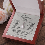 To My Wonderful Wife Eternal Hope Necklace Every Time I See You I fall In Love All Over Again 015O - TGV