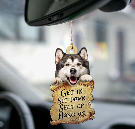 Godmerch- Ornaments- Alaskan Malamute get in two sided ornament, Dog Ornaments, Car Ornaments