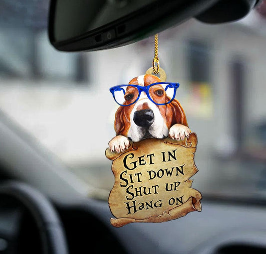 Godmerch- Ornaments- Basset hound get in dog lover two sided ornament, Dog Ornaments, Car Ornaments