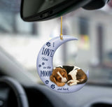 Basset Hound Moon Back Basset Hound Lover Dog Moms Two Sided Ornament