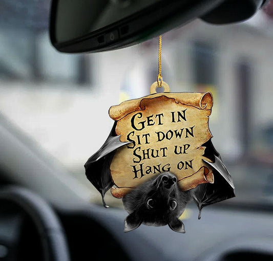 Godmerch- Ornaments- Bat get in bat lover two sided ornament, Dog Ornaments, Car Ornaments
