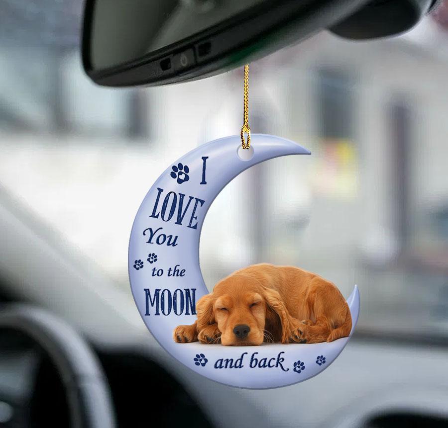 Cocker Spaniels Moon Back Cocker Spaniels Lover Two Sided Ornament
