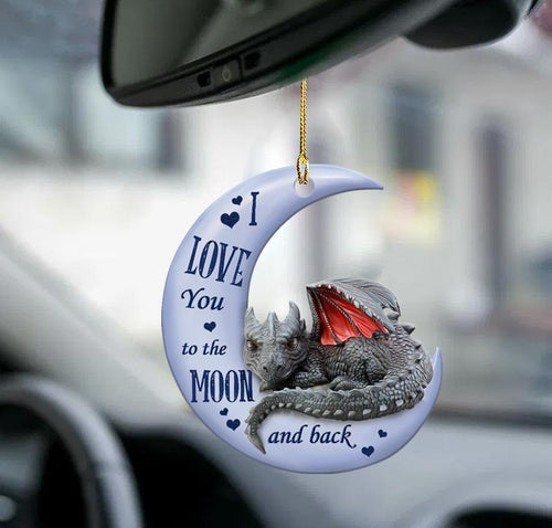 Dragon Moon Back Dragon Lover Two Sided Ornament