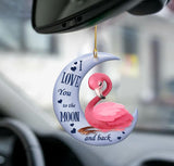 Flamingo Moon Back Flamingo Lover Bird Lovers Two Sided Ornament