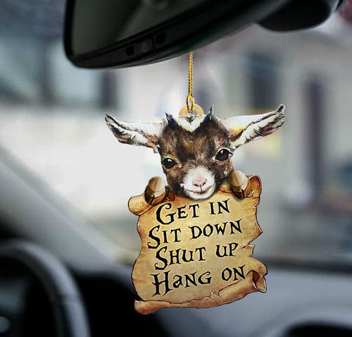 Godmerch- Ornaments- Goat get in goat lover two sided ornament, Dog Ornaments, Car Ornaments