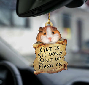 Godmerch- Ornaments- Guinea pig get in guinea pig lover two sided ornament, Dog Ornaments, Car Ornaments