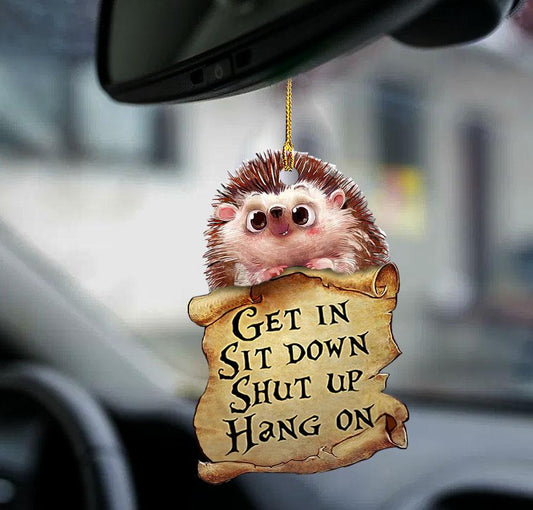 Godmerch- Ornaments- Hedgehog get in hedgehog lover two sided ornament, Dog Ornaments, Car Ornaments