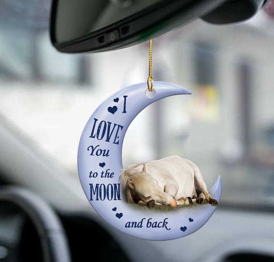 Horse Moon Back Horse Lover Two Sided Ornament