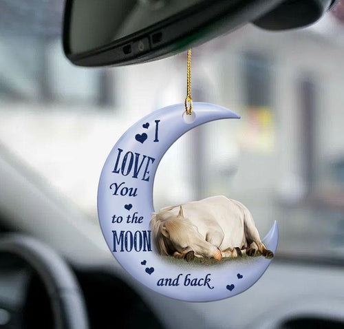 Horse Moon Back Horse Lover Two Sided Ornament