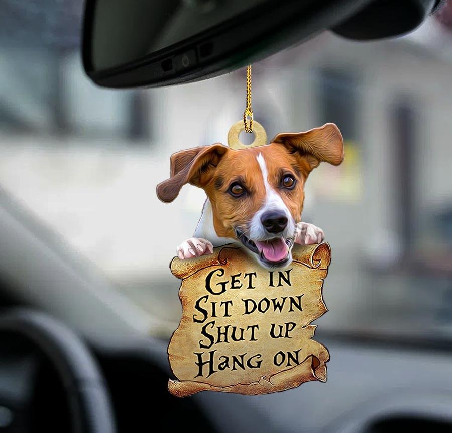 Godmerch- Jack Russell Terrier get in Jack Russell Terrier lovers two sided ornament, Dog Ornaments, Car Ornaments