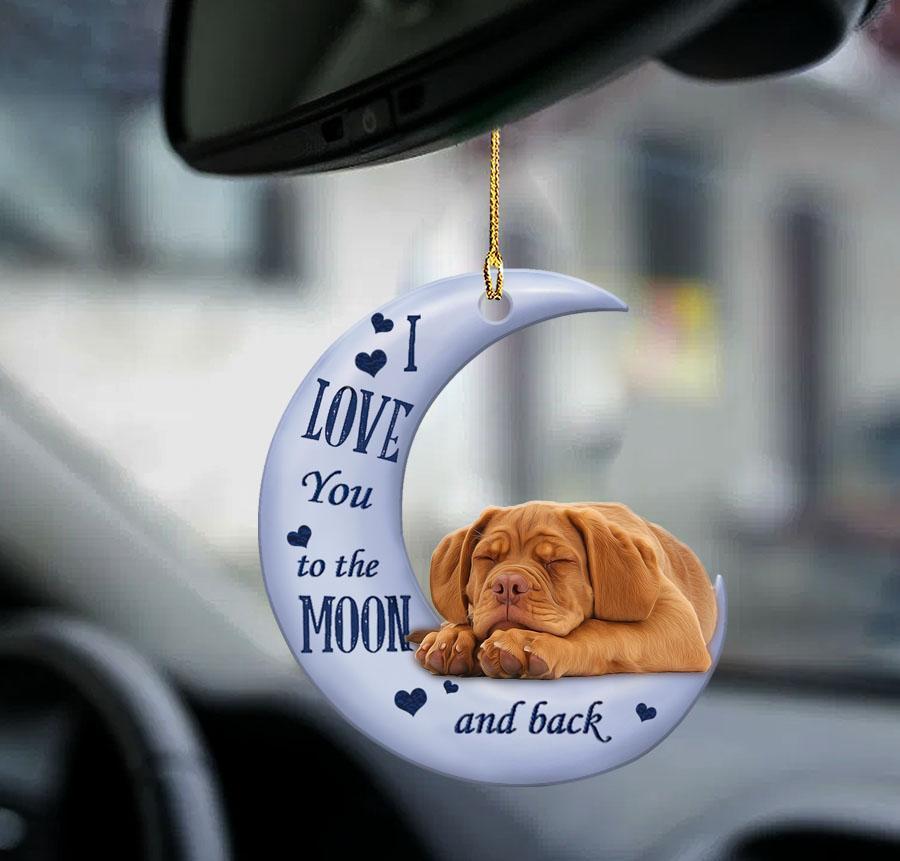 Dogue De Bordeaux Moon Back Gift For Dogue De Bordeaux Lover Two Sided Ornament