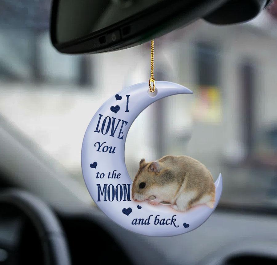 Dwarf Hamster Moon Back Gift For Hamster Lover Two Sided Ornament