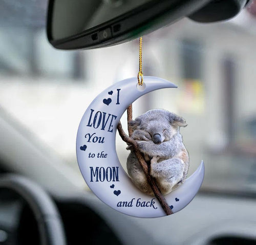 Koala Moon Back Koala Lover Two Sided Ornament