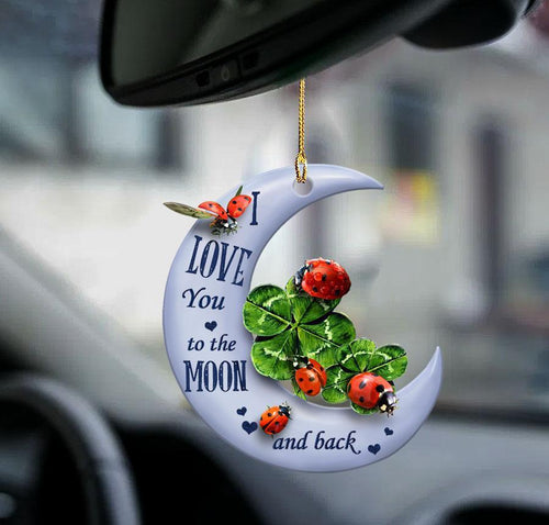 Ladybugs Moon Back Ladybugs Lover Two Sided Ornament