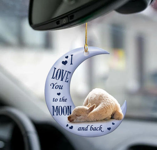 Llama Moon Back Llama Lover Two Sided Ornament