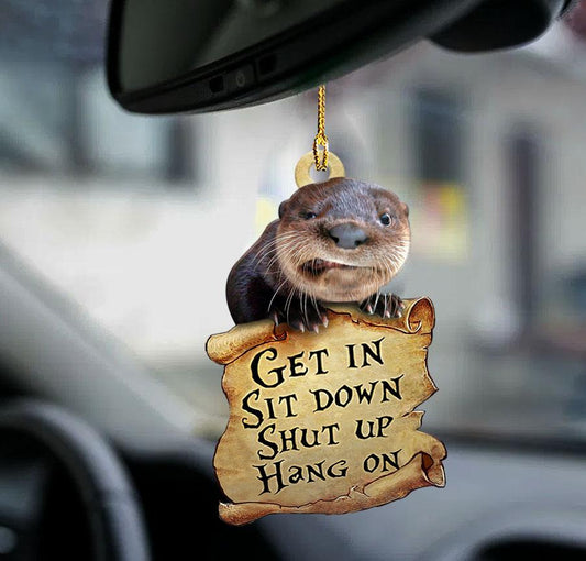 Godmerch- Ornaments- Otter get in otter lover two sided ornament, Dog Ornaments, Car Ornaments