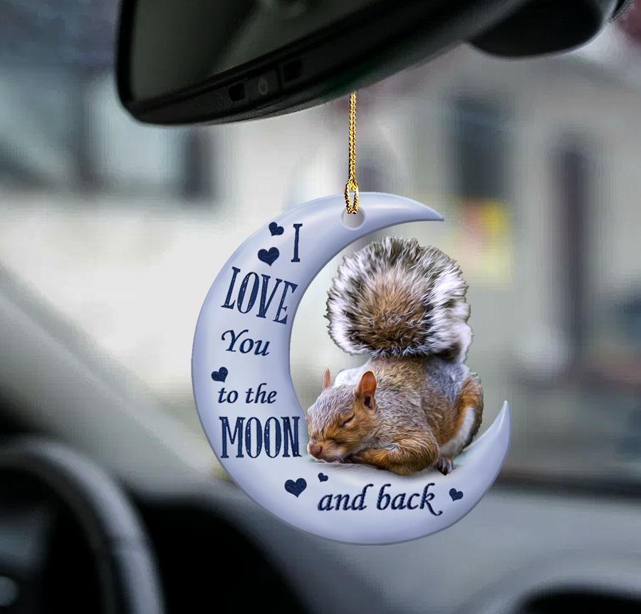 Squirrel Moon Back Gift For Squirrel Lover Two Sided Ornament