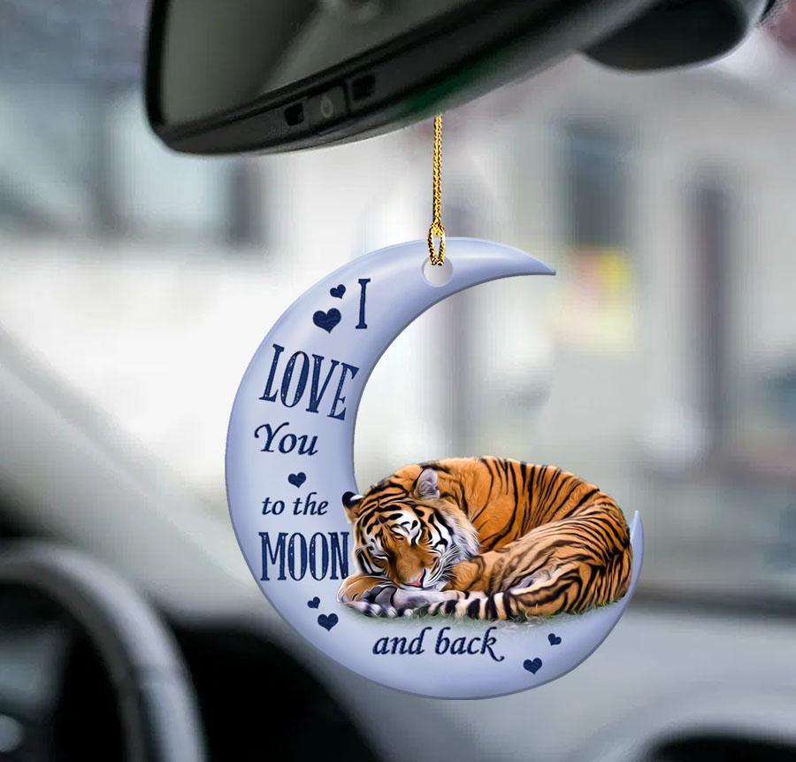 Tiger Moon Back Tiger Lover Two Sided Ornament