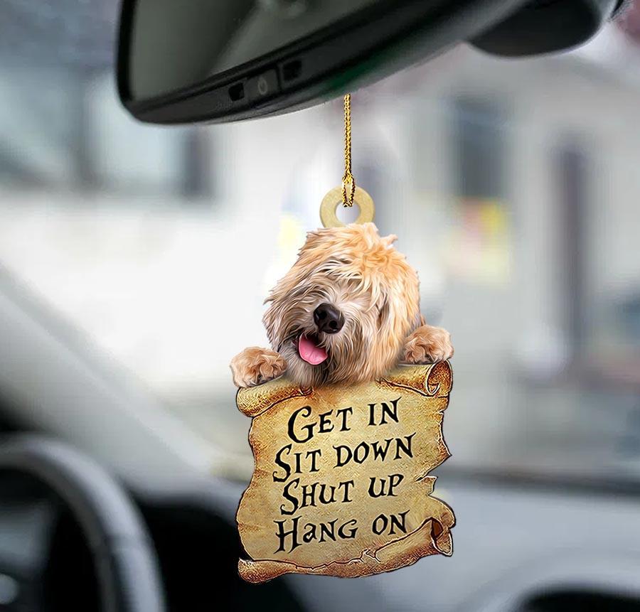 Wheaten Terrier Get In Two Sided Ornament, Cute Ornaments Gift For New Car