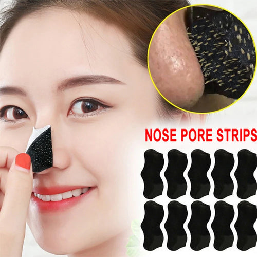10 PCS Nose Blackhead Remover Mask - Deep Cleansing, Pore Shrinkage, and Acne Treatment with Clean Strips for Skin Care