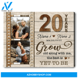 20 Year Wedding Anniversary Gift For Wife For Husband Personalized Anniversary Canvas