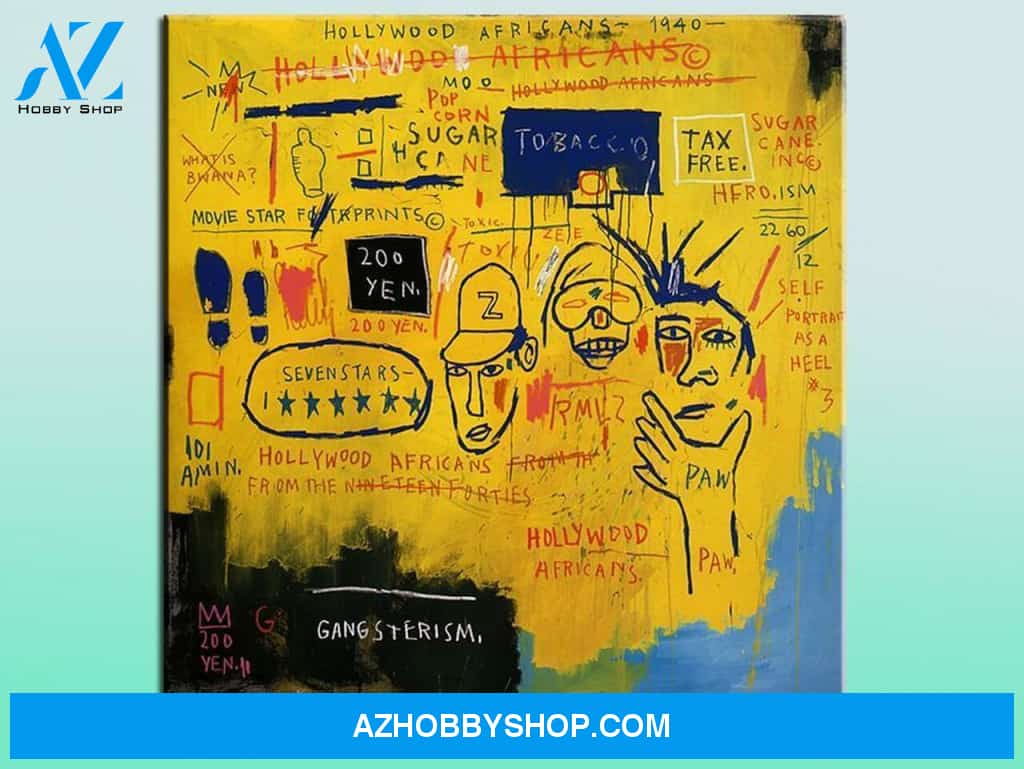 2016 Hollywood Africans Jean Michel Basquiat -Neo-Expressionism For Graffiti Art Print On For Home Ation Full Hd Personalized Customized Canvas Art Wall Art Wall Decor