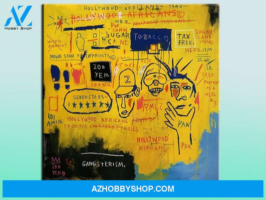 2016 Hollywood Africans Jean Michel Basquiat -Neo-Expressionism For Graffiti Art Print On For Home Ation Full Hd Personalized Customized Canvas Art Wall Art Wall Decor