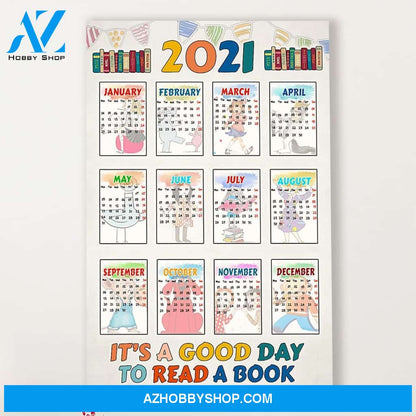 Teacher Classroom Canvas 2021 Calendar, Student Wall Art Back to School Gift for Teacher