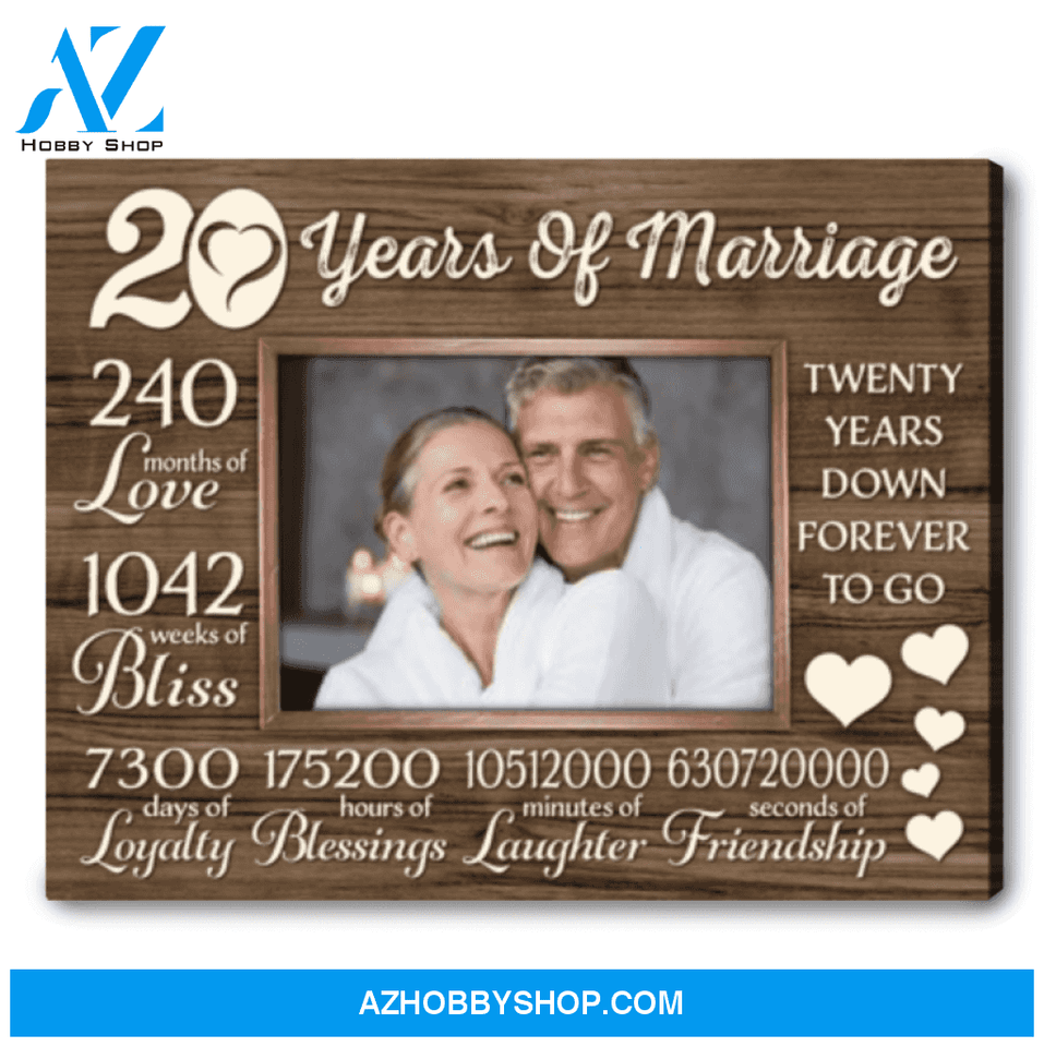 20th Anniversary Gift Ideas For Couple Husband 20th Anniversary Gift Personalized Anniversary Canvas