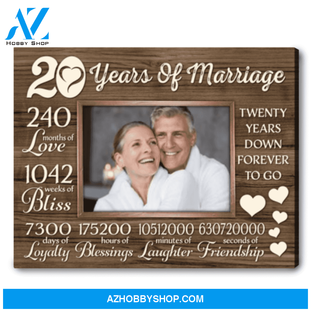 20th Anniversary Gift Ideas For Couple Husband 20th Anniversary Gift Personalized Anniversary Canvas