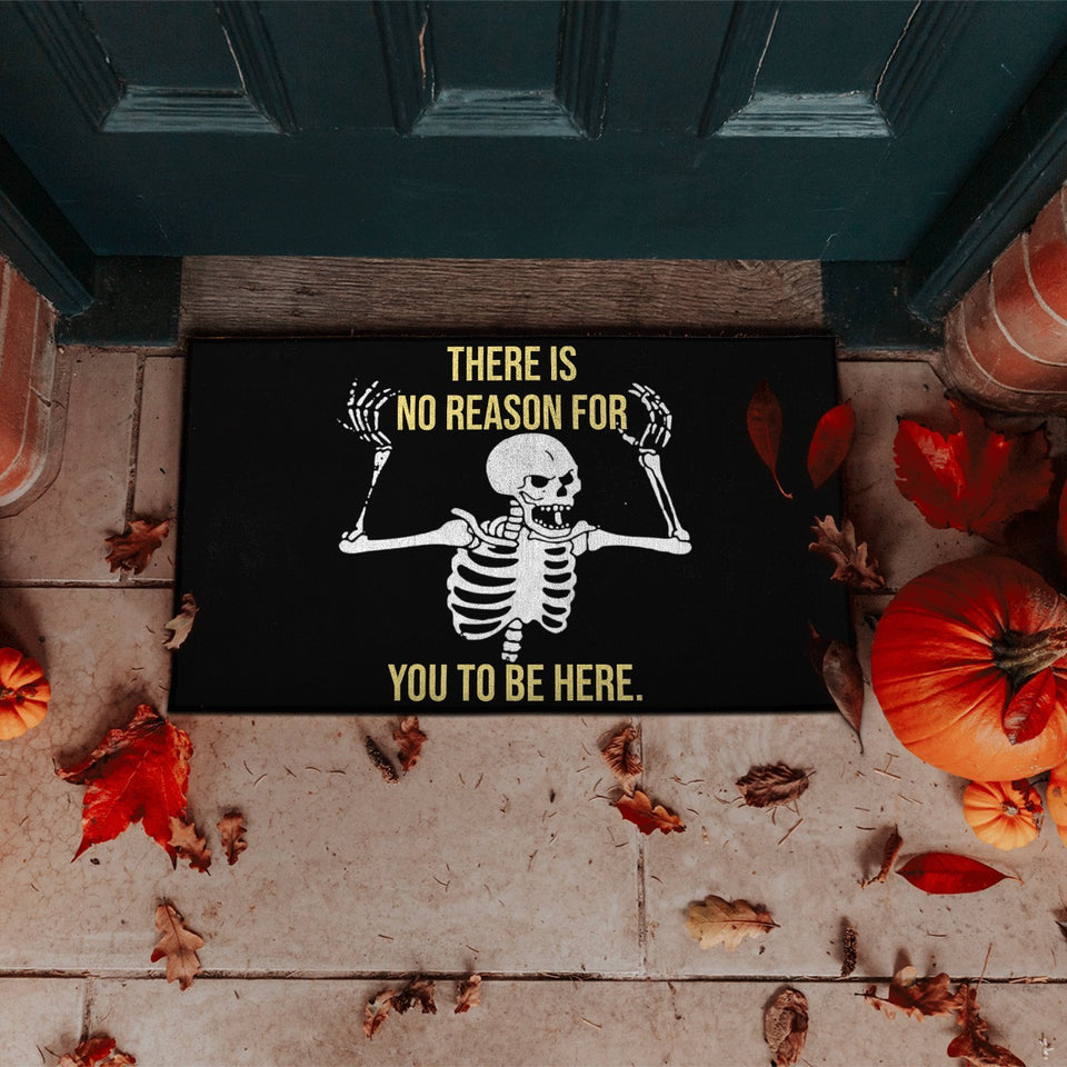 FUNNY SKELETON DOORMAT