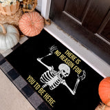 FUNNY SKELETON DOORMAT