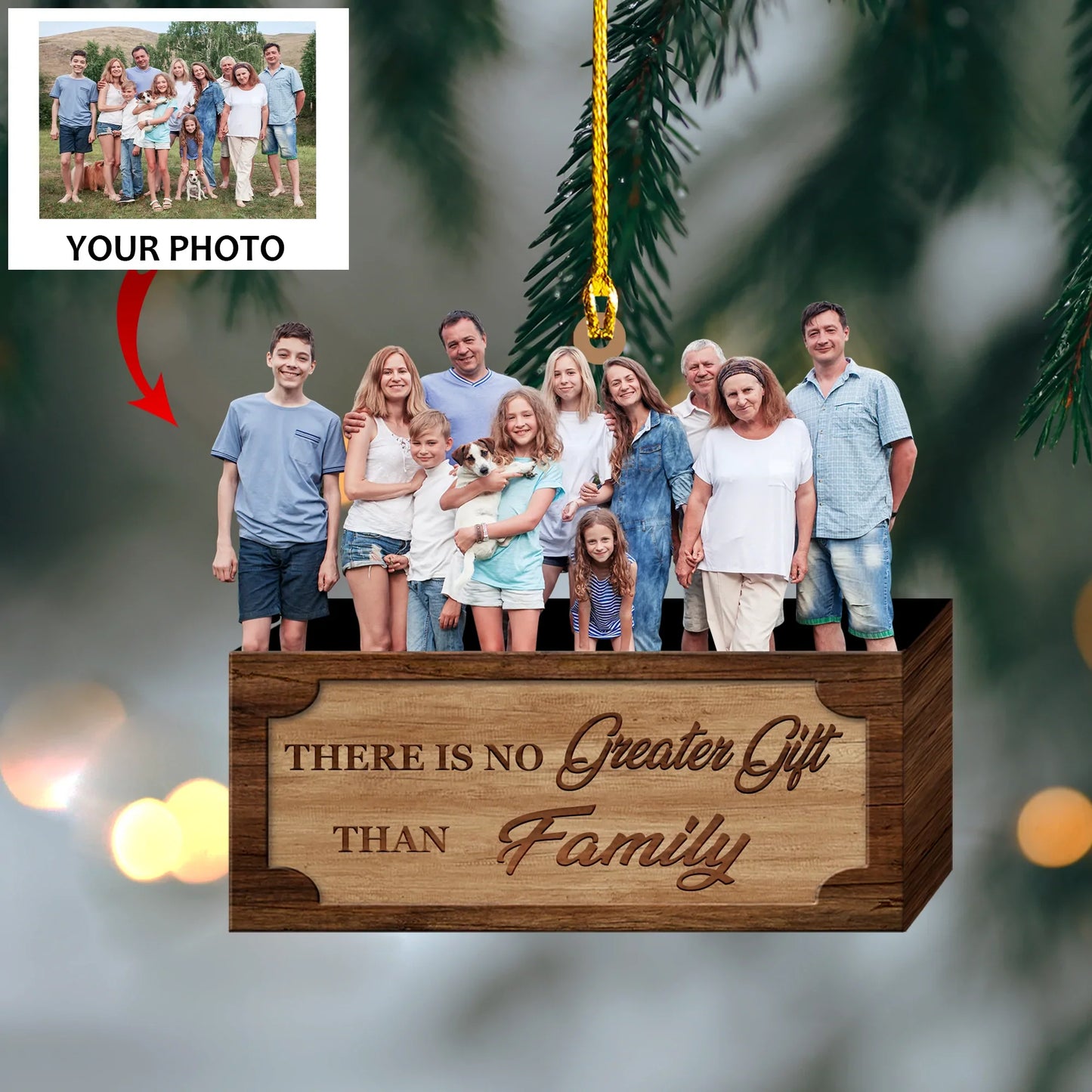 Family Custom photo Ornament 2022