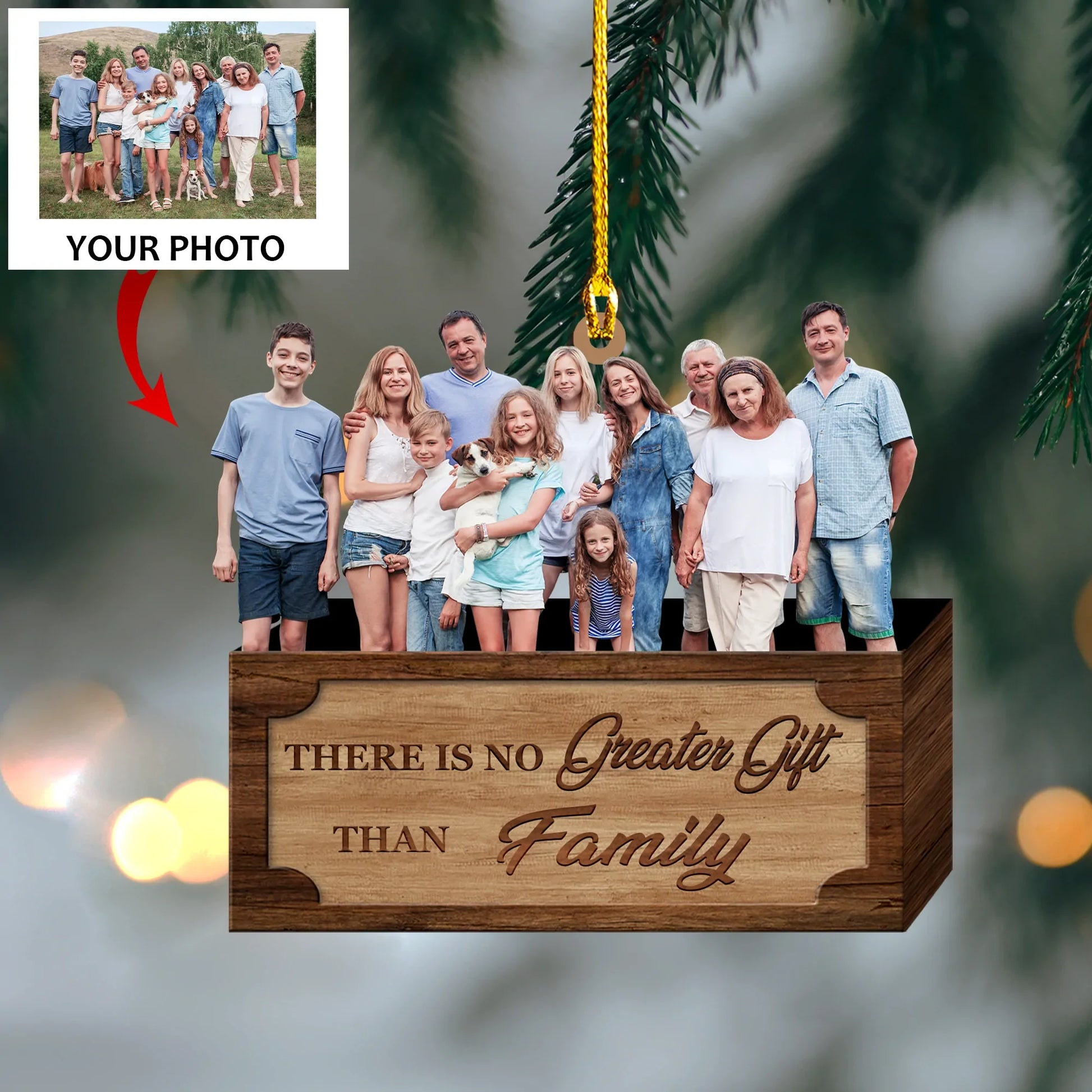 Family Custom photo Ornament 2022