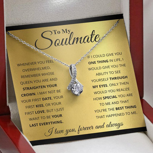 To My Soulmate Necklace - You're The Best Thing Alluring Beauty Necklace