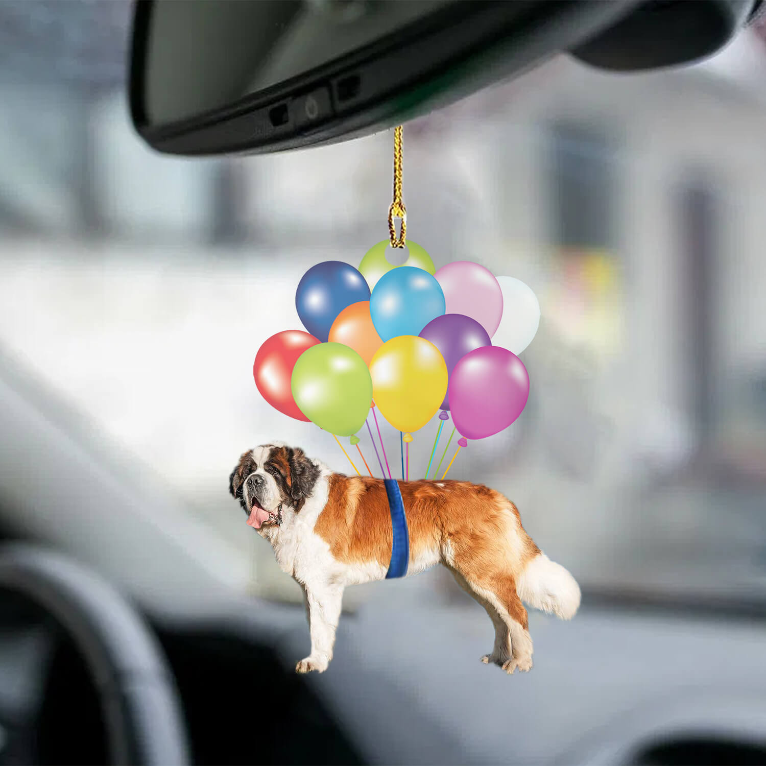 Saint Bernard Fly With Bubbles Dog Hanging Ornament Dog Ornament Godmerch