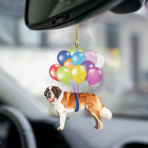 Saint Bernard Fly With Bubbles Dog Hanging Ornament Dog Ornament Godmerch