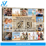 25 Year Wedding Anniversary Gift Personalized Love Canvas